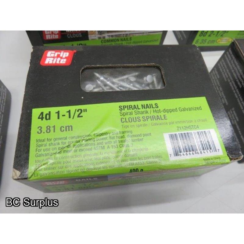 S-299: Grip Rite Hardware Packages – 10 Boxes