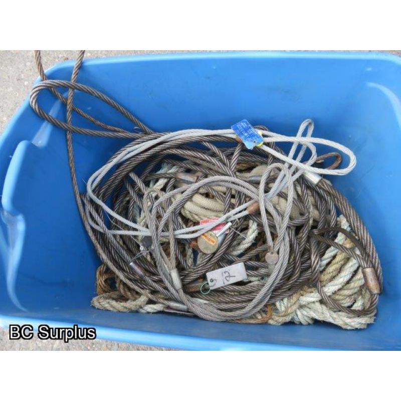 S-336: Cable Chokers & Heavy Duty Rope – 1 Lot