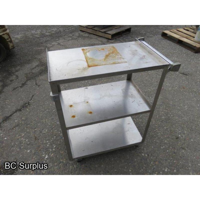 S-320: Stainless Steel 3-Shelf Cart