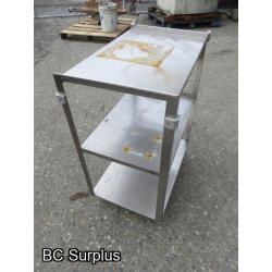 S-320: Stainless Steel 3-Shelf Cart