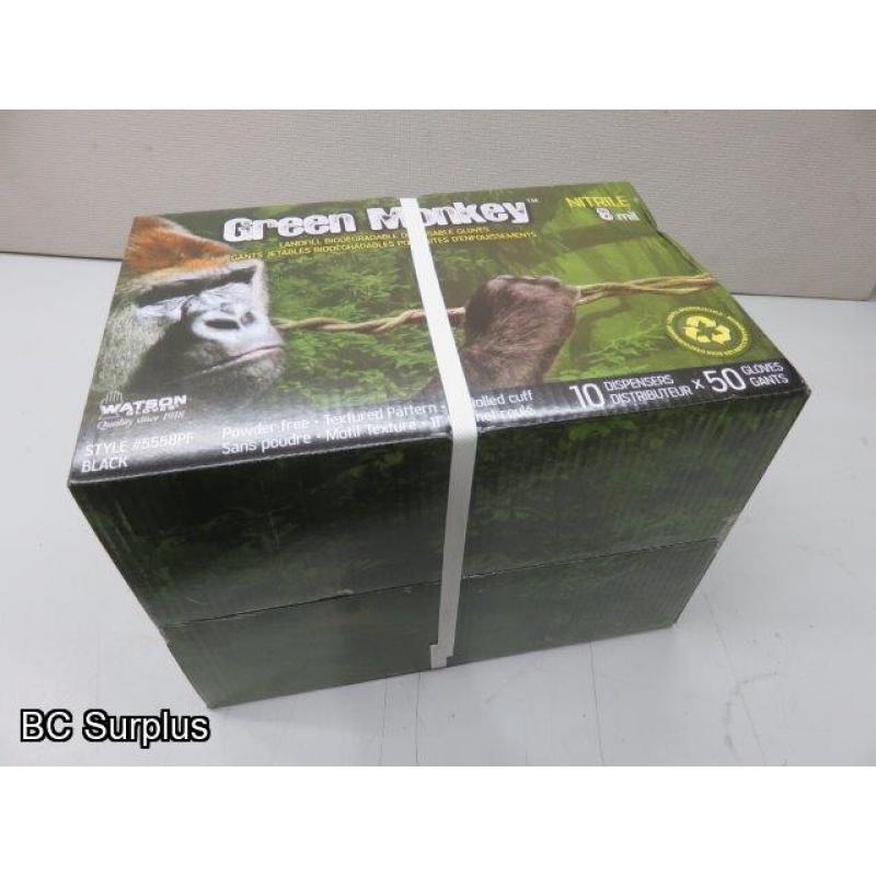 S-707: Watson Green Monkey 8 mil Disposable Nitrile Gloves – XL