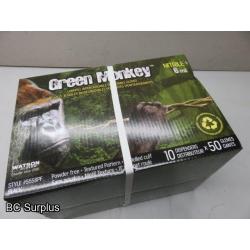 S-370: Watson Green Monkey 8 mil Disposable Nitrile Gloves – XL