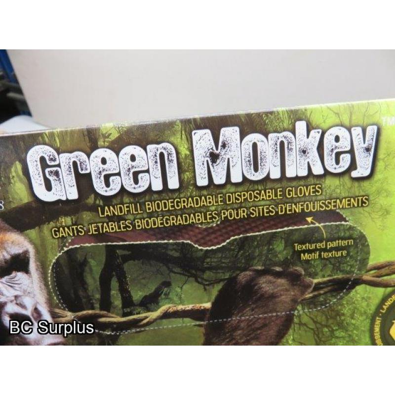 S-365: Watson Green Monkey 8 mil Disposable Nitrile Gloves – XL