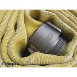 S-343: Yellow Fire Hose – 2.5 Inch – 4 Lengths of 50 Ft.