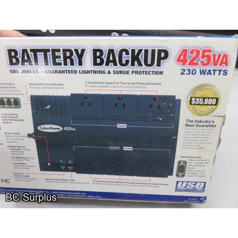 S-441: CyberPower 230 Watt Battery Backup – Boxed