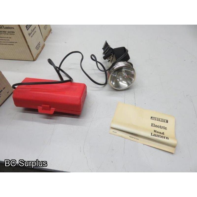 S-452: Vintage Electric Head Lanterns – Unused – 3 Items
