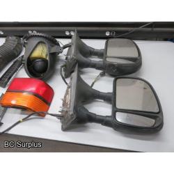 S-454: Truck Mirrors; Stereo; Auto Parts – 1 Lot
