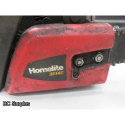 S-455: Homelite 3514C Gas Powered Chainsaw