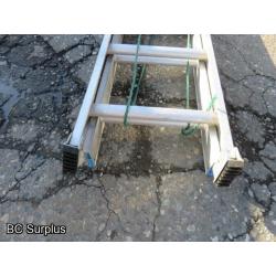 S-462: Aluminium Lite 24 Foot Extension Ladder