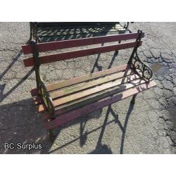 S-464: Iron & Wood Benches – 2 Items