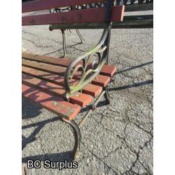 S-464: Iron & Wood Benches – 2 Items