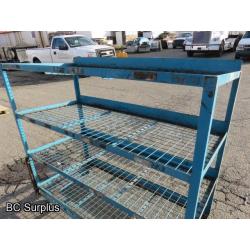 S-476: Steel-Framed 4-Shelf Cart