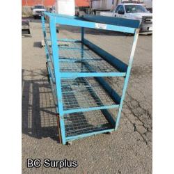 S-476: Steel-Framed 4-Shelf Cart