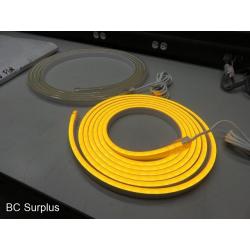 S-503: Two Yellow Neon Style LED 24ft Rope Lights