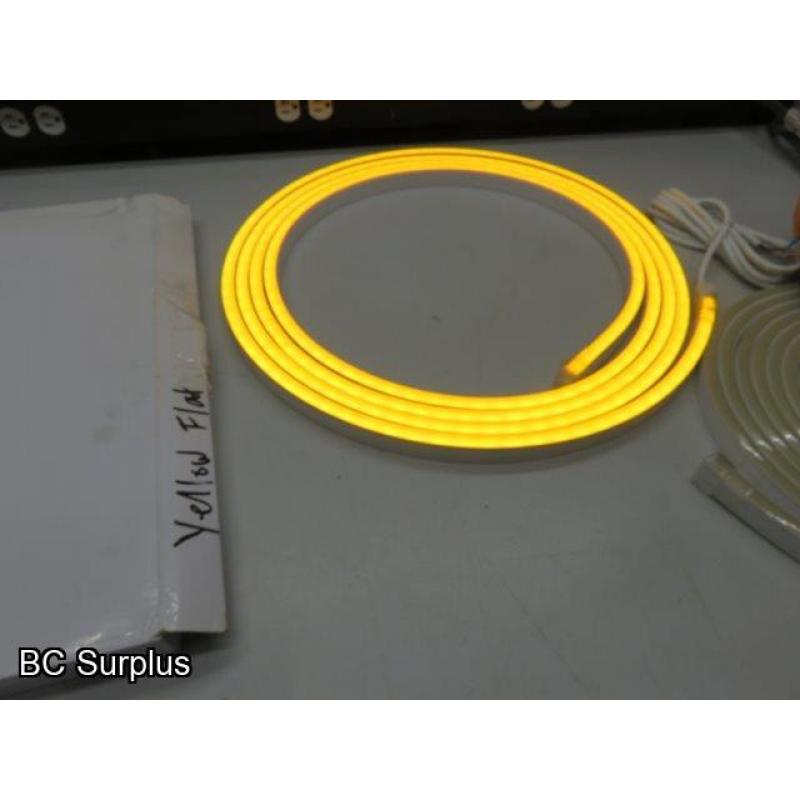 S-501: Two Yellow Neon Style LED 24ft Rope Lights – One Box