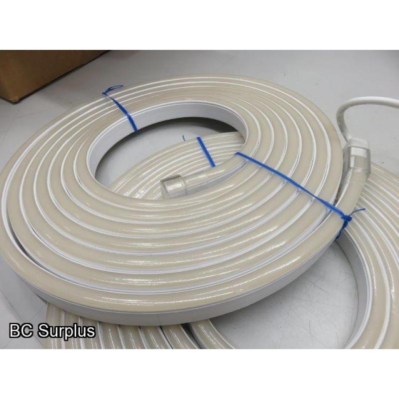 S-509: White Neon Style LED 24ft Rope Lights – 2 Items