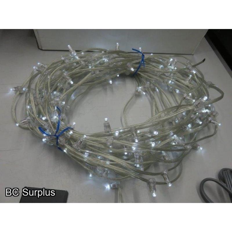 S-519: Cool White Clip Lights with Power Supply – 5 Items