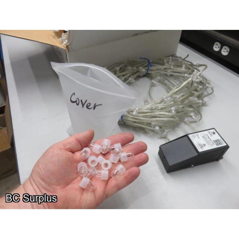 S-519: Cool White Clip Lights with Power Supply – 5 Items