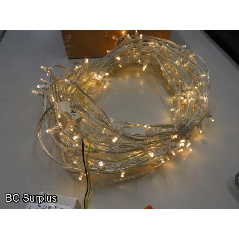 S-520: Warm White Clip Lights with Power Supply – 2 Items