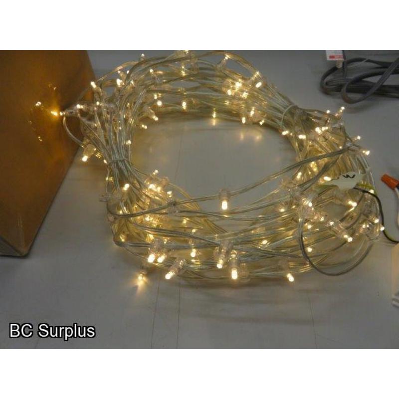 S-520: Warm White Clip Lights with Power Supply – 2 Items