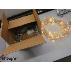 S-521: Warm White Clip Lights with Power Supply – 2 Items