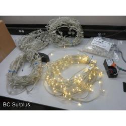 S-523: Warm White Clip Lights with Power Supply – 4 Items