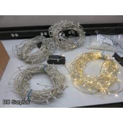 S-523: Warm White Clip Lights with Power Supply – 4 Items