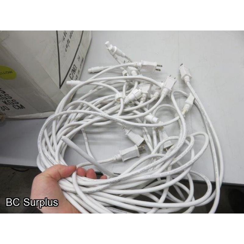 S-535: Rope Light Strings – White – 75 Feet Each – 3 Lengths