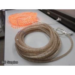 S-537: Rope Light Strings – White – 75 Feet Each – 2 Lengths