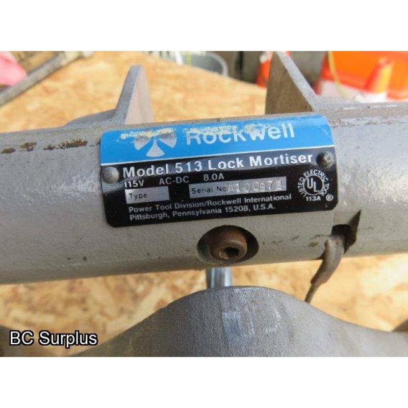 S-561: Rockwell 513 Lock Mortiser
