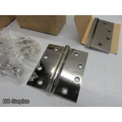 S-623: Stanley CB1900 Chrome-Plated Hinges – 13 Boxes