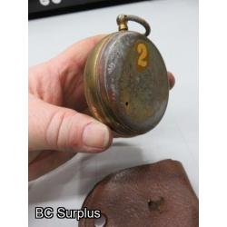 S-632: Short & Mason Vintage Brass Pocket Altimeter & Case