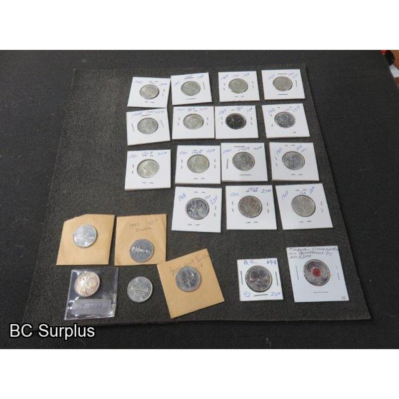 S-652: Canadian Quarter Collection – Most Silver? - 1 Lot