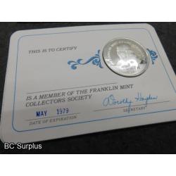 S-669: Franklin Mint Membership Coins – 2 Items