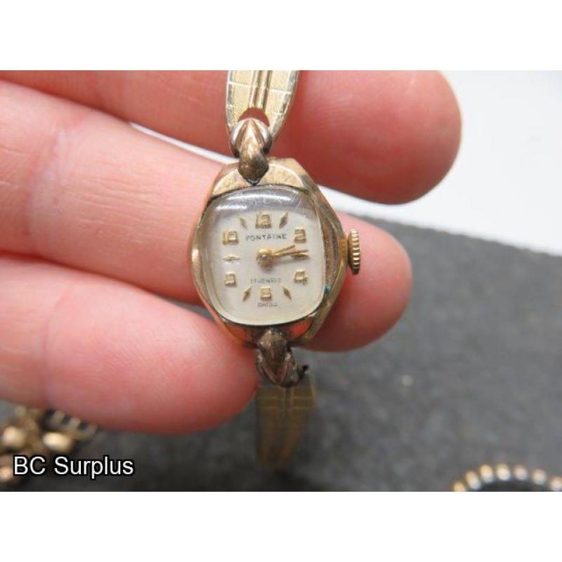 S-687: Vintage Ladies Watches – 3 Items