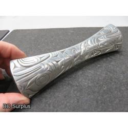 S-689: Signed Metal Indigenous Carving -1 Item