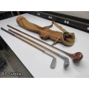 S-695: Antique Golf Clubs and Bags – 1 Lot