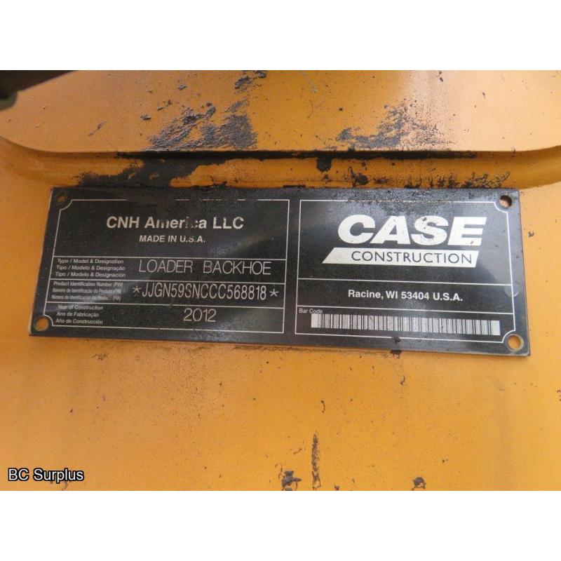 T-1004: 2013 Case 590 Super N 4x4 Backhoe Loader – 7927 Hours