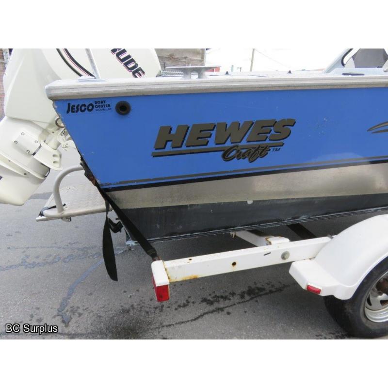 T-1007: Hewes Craft Sea Runner 18 Aluminum Boat; 150hp; S/A Trailer