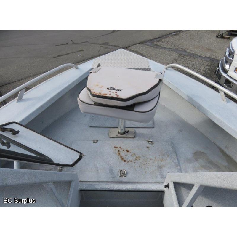 T-1007: Hewes Craft Sea Runner 18 Aluminum Boat; 150hp; S/A Trailer