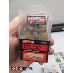 T-16: Router Bits – Various – Unused – 1 Lot