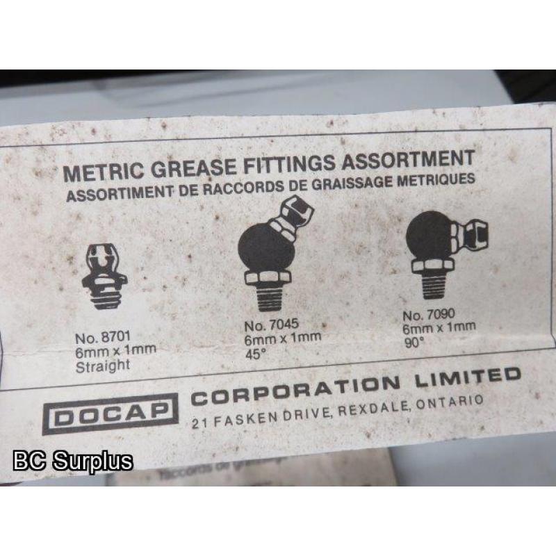 T-20: DOCAP Metric Grease Fittings – 2 Boxes