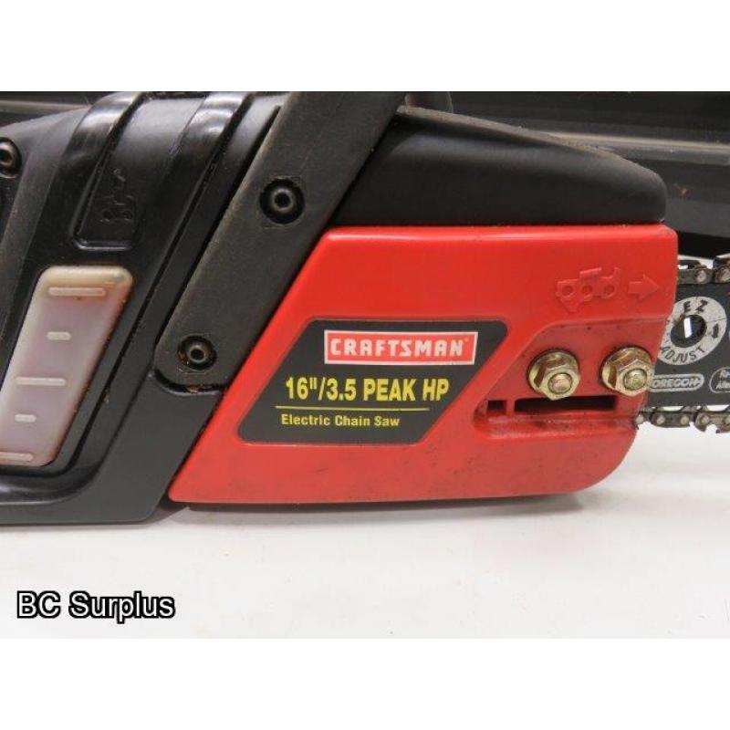 T-34: Craftsman 16 Inch Electric Chainsaw