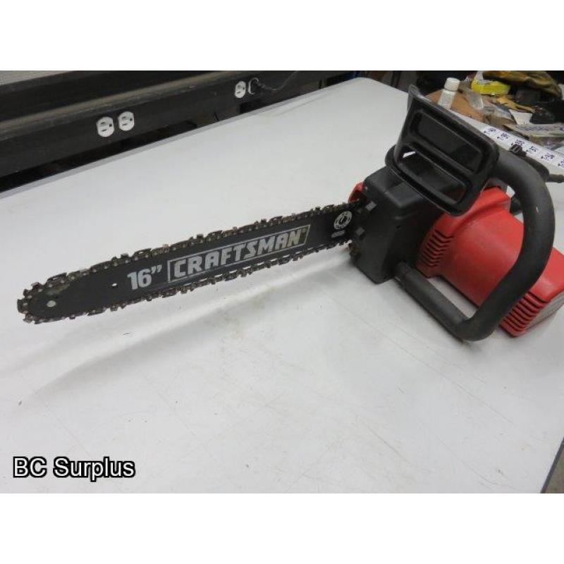 T-34: Craftsman 16 Inch Electric Chainsaw