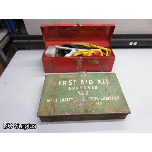 T-71: Vintage First Aid Kit & Emergency Road Kit – 2 Items