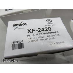 T-143: Amseco XF-2420 LED 24V Plug-In Transformers – 6 Items