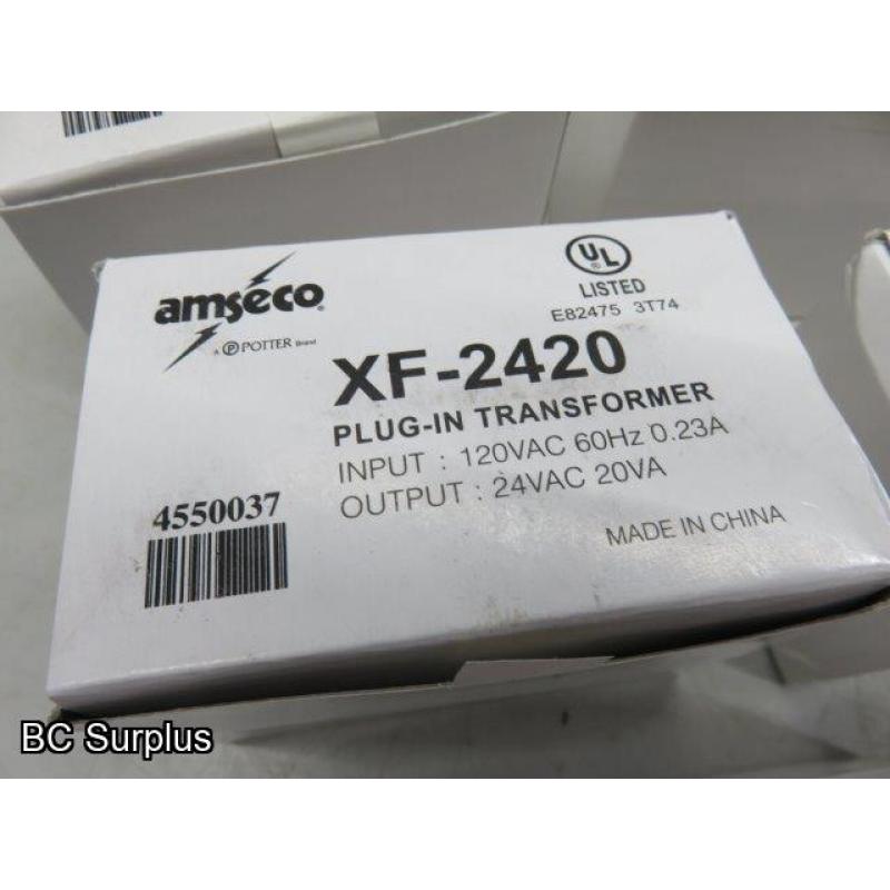 T-136: Amseco XF-2420 LED 24V Plug-In Transformers – 6 Items