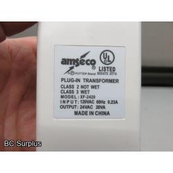 T-141: Amseco XF-2420 LED 24V Plug-In Transformers – 6 Items