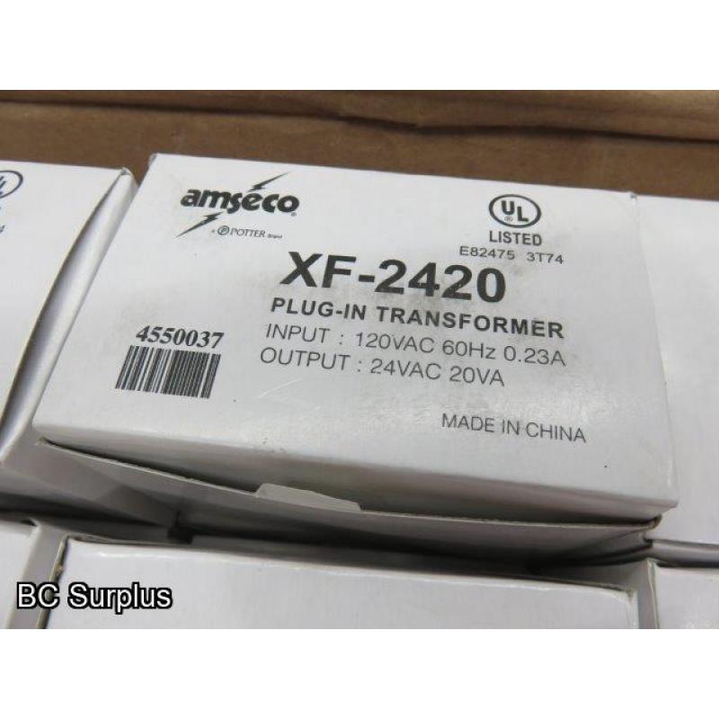 T-145: Amseco XF-2420 LED 24V Plug-In Transformers – 1 Case