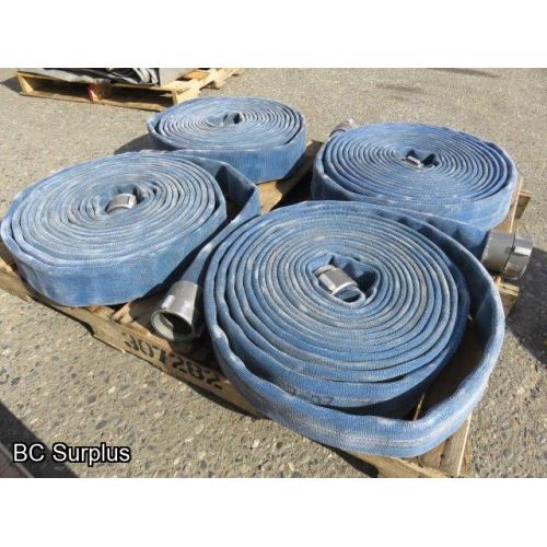 T-179: Blue Fire Hose – 3 Inch – 4 Lengths of 50 Ft.